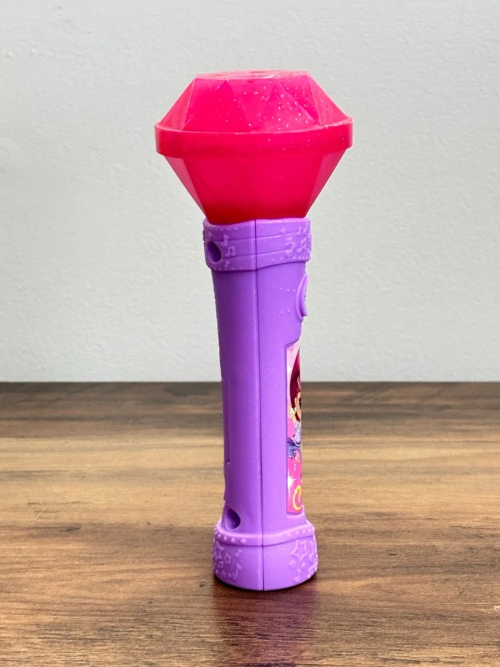 Shimmer & Shine Genie Gem Microphone Pink Light Up Magic Wand Toy Rare 2015